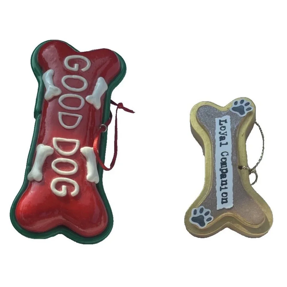 Dog Biscuit Christmas Tree Ornament Bone Good Dog Loyal Companion Holiday Puppy